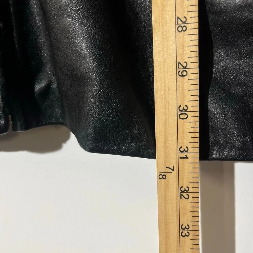 Wilson's Leather Thinsulate Black Belted Coat Jacket Collared Biker Mens Size XL